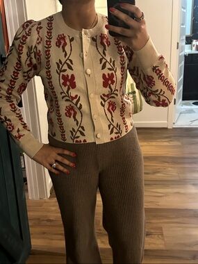 Floral print cardigan